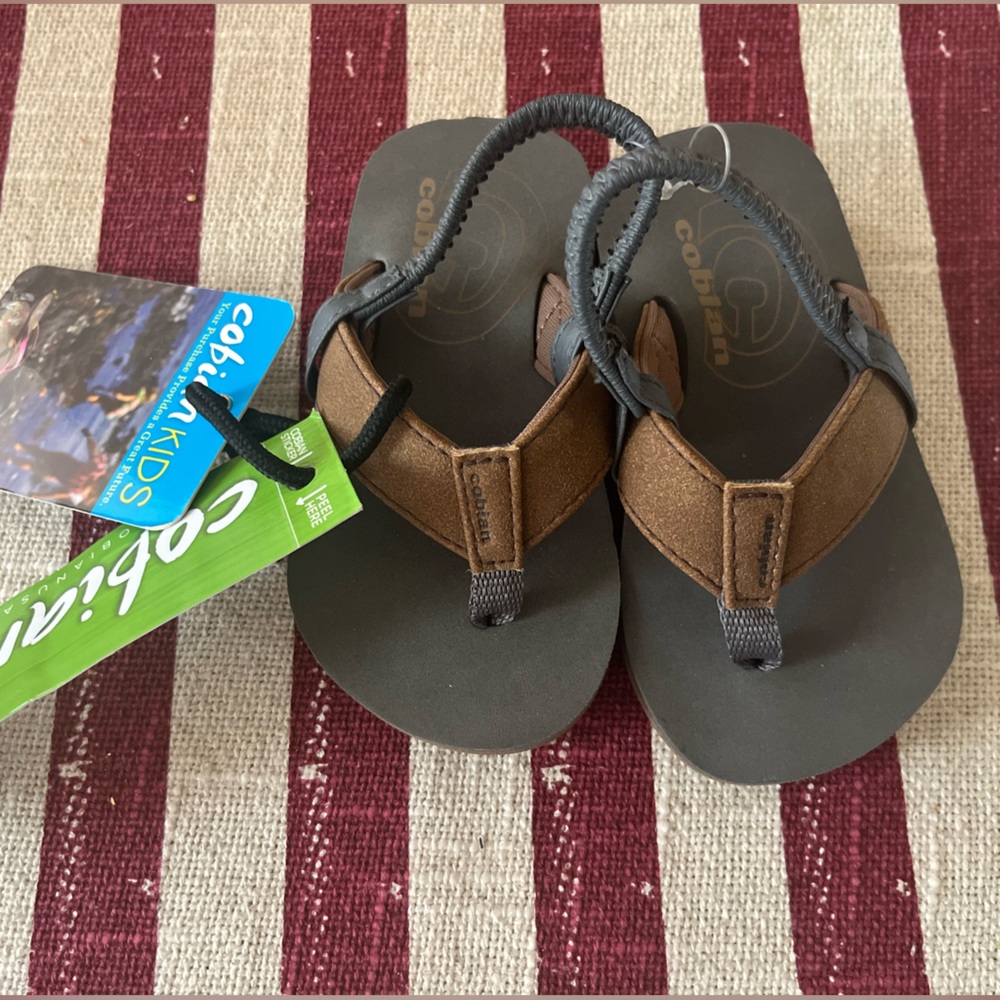 Cobian Brown and Blue Flip Flop Sandals
